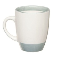 Mug 360 ml bleu avec bande blanche