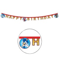 Guirlande Sonic The Hedgehog Happy Birthday