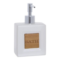 Distributeur de savon de bain 16 cm blanc