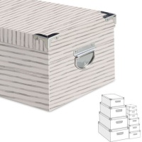 Boîte rectangulaire Basics stripes - 10 pcs.
