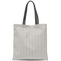 Sac en tissu rayé blanc de 48 cm