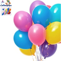 Ballons en latex de 23 cm, couleurs assorties - 10 unités