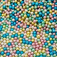 Paillettes métalliques multicolores 100 g - Happy Sprinkles