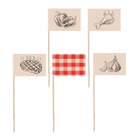 Pics pour barbecue 15 cm - 12 unités