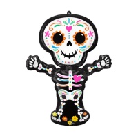 Ballon silhouette squelette catrina 86 x 66 cm - Anagramme