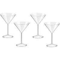 Coupe en acrylique de 260 ml pour cocktail - 4 unités