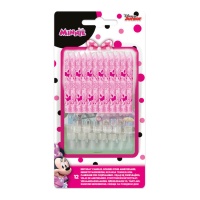 Bougies Minnie décorées en rose - 12 pcs.