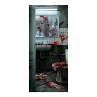 Décoration de porte de salle de bain sanglante 80 x 180 cm