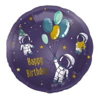 Ballon astronaute Happy Birthday 45 cm - Folat