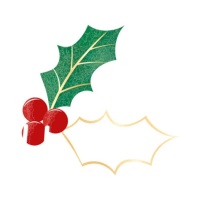 Verres de houx de Noël - 12 unités