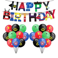Kit de ballons et guirlandes Superhero - Monkey Business - 25 unités
