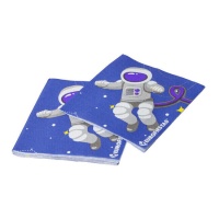 Serviettes de table collection Astronaute 16,5 x 16,5 cm - 12 unités