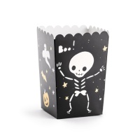 Boîtes à pop-corn Halloween 9 x 9 x 13 cm - 6 unités