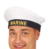 Casquette de marin bleu marine et blanche