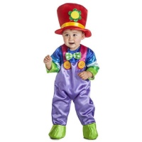 Costume de clown lilas avec chapeau pour bébés