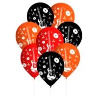 Ballons Latex Rock & Roll 27 cm - Conver Party - 8 pcs.