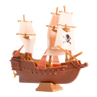 Dessus de gâteau bateau pirate 12 cm - Dekora