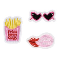 Patch thermoscellable Kiss me - 3 pcs.