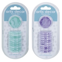 Anneaux disques marbrés de 3,2 cm - Artis decor - 11 pcs.