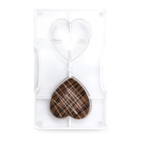 Moule à chocolat en forme de coeur 20 x 12 cm - Decora - 2 cavités