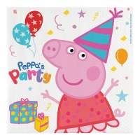 Serviettes de table Peppa Pig 16,5 cm - 20 pcs.