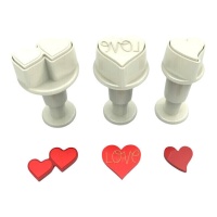 Mini coupe-coeur avec éjecteur - Dekofee - 3 pcs.