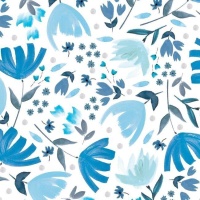 Tissu popeline de coton Spring arrival Aqua - Katia