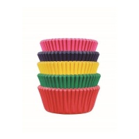 Capsules pour mini cupcakes aux couleurs primaires - PME - 100 pcs.