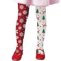 Collants pour enfants avec motifs de Noël et flocons de neige