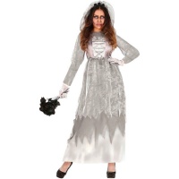 Costume de mariée fantôme avec voile pour femmes