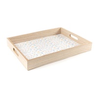 Plateau de service Fleurs 40 x 30 cm - DCasa