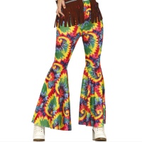 Pantalon à bascule hippie multicolore
