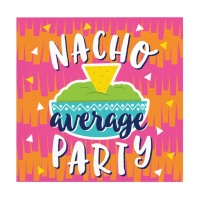 Serviettes à nachos mexicains 12,5 x 12,5 cm - 16 pcs.