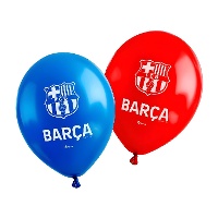 Ballons en latex officiels FC Barcelona blaugrana - 30 cm (lot de 6)