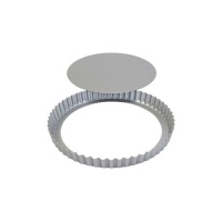 Moule rond en aluminium avec base amovible 25 x 25 x 2,5 cm - PME