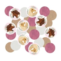 Confettis de chevaux roses - 14 g