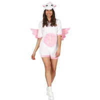 Costume de licorne à ailes roses pour adultes