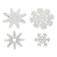 Flocons de neige en acrylique - 4 pièces