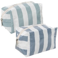 Trousse à rayures bleues de 19 x 6 x 9 cm - 1 unité