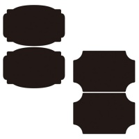 Autocollants pour tableau noir 11 x 7,8 cm - 6 unités