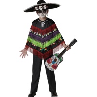 Poncho Squelette Catrina pour enfants