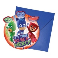 Invitations PJ Masks - 6 pcs.