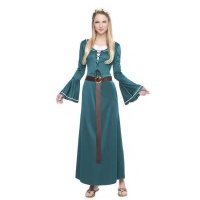 Costume de dame verte médiévale pour femmes
