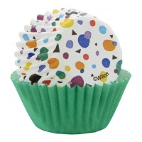 gobelets à cupcake, 5cm, couleurs assorties - Wilton - 75 pièces