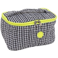 Trousse de toilette Vichy fluo de 20 x 12 x 12 cm