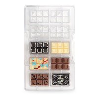 Moule à mini-barres de chocolat 20 x 12 cm - Decora - 10 cavités