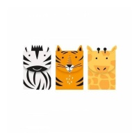 Sacs en papier Safari Animals 9,1 x 12,8 x 5 cm - 3 pcs.