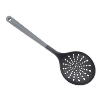 Écumoire 36 cm bicolore gris et noir