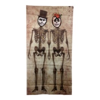 1,60 x 0,75 m couple de squelettes toile de fond pour photocall