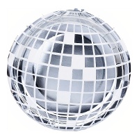 Assiettes effet boule à facettes argentée Ø 18 cm - lot de 8